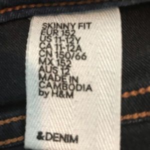 Skinny leg kids stretch jeans